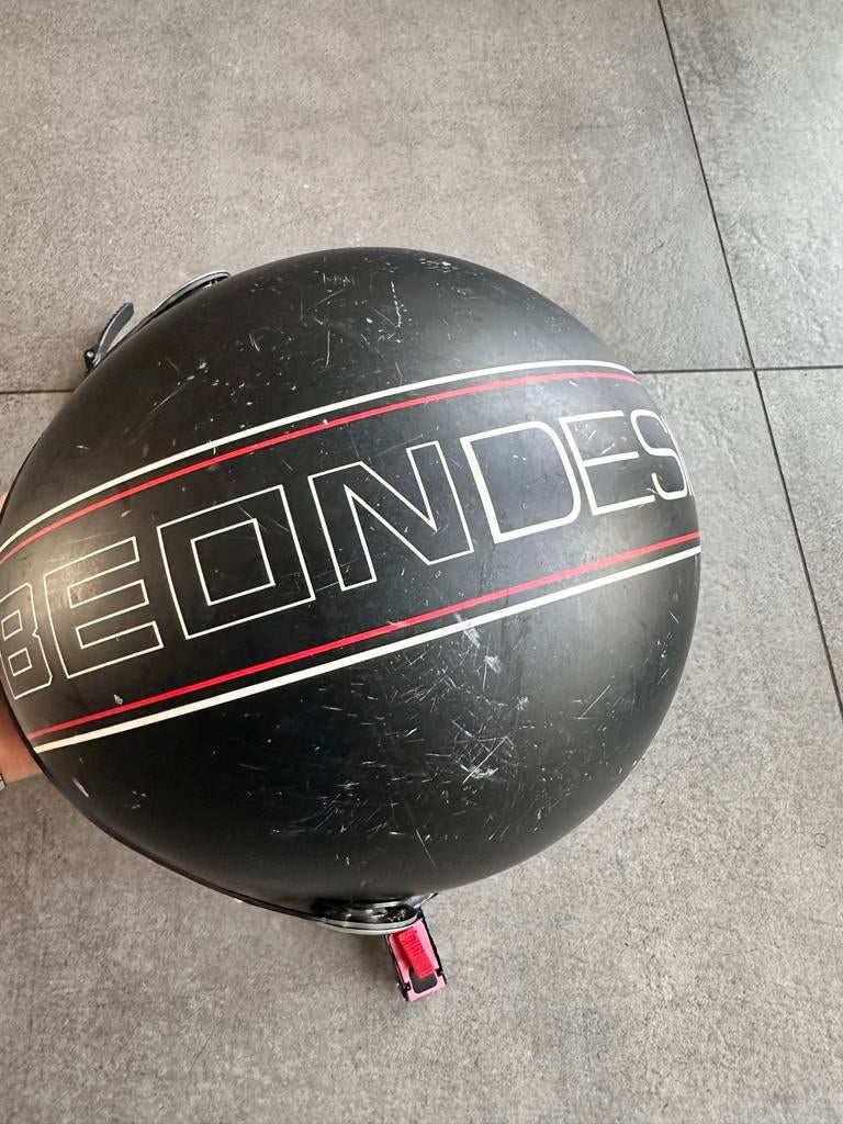BEONDES brommerhelm zwart, Fietsen en Brommers, Ophalen of Verzenden, Gebruikt