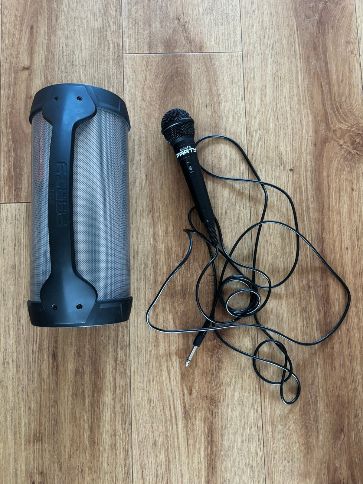 Box met microfoon en discolicht, Muziek en Instrumenten, Ophalen, Gebruikt, Zangmicrofoon