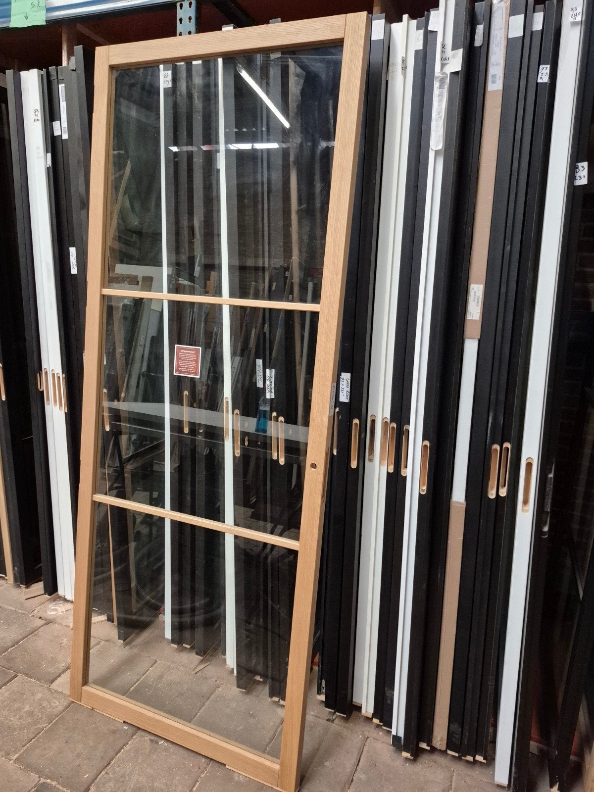 93x231,5cm staallook eiken blank glas stomp links JHD2