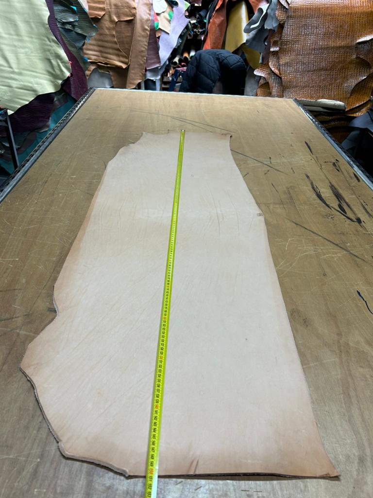 Naturel Tuigleer 3 mm dik nmr5, Leer of Kunstleer, Ophalen of Verzenden, Zo goed als nieuw, 30 tot 120 cm