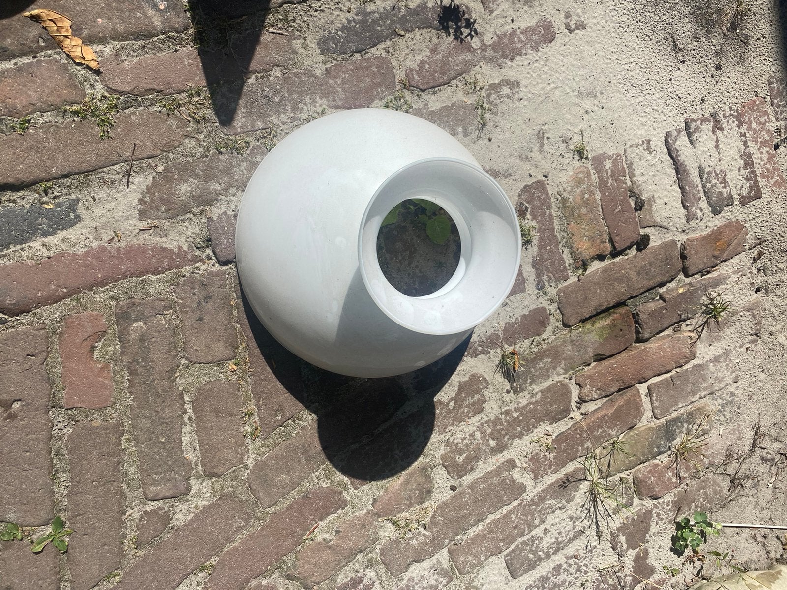 Lamenkap wit schippertje, Verzenden, Zo goed als nieuw, Wit, Rond