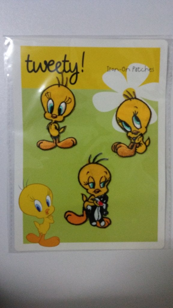Tweety vogel Looney Tunes iron on patches embleem kleding, Ophalen of Verzenden, Nieuw, Overige typen
