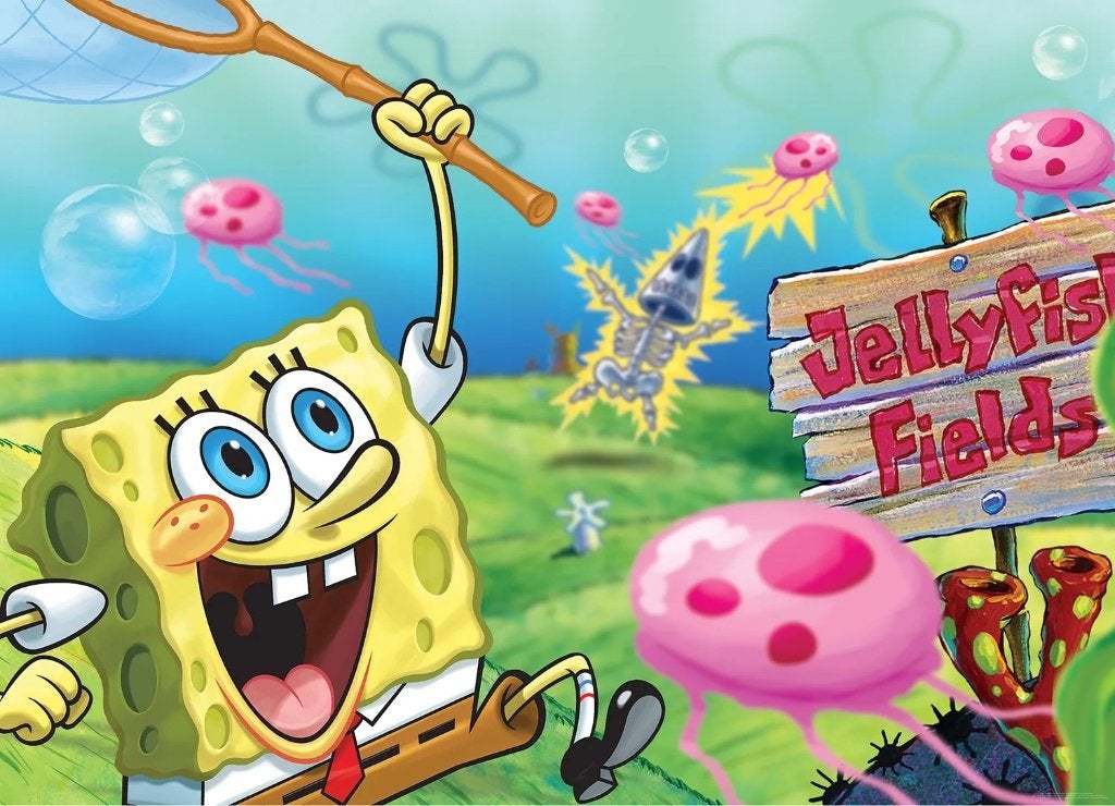 SpongeBob fotobehang Jellyfish Fields- behang kinderkamer NW, Verzenden, Nieuw