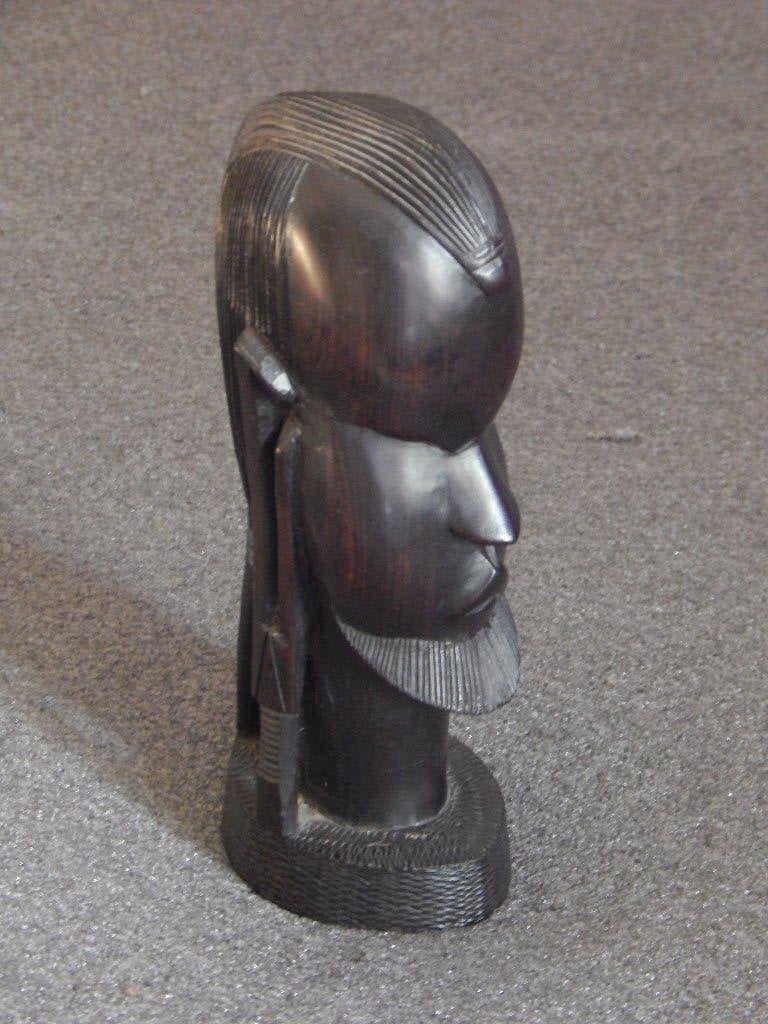 Houten Afrikaans beeldje , vintage, Overige onderwerpen, Houtsnijwerk, Ophalen of Verzenden, Handgemaakt