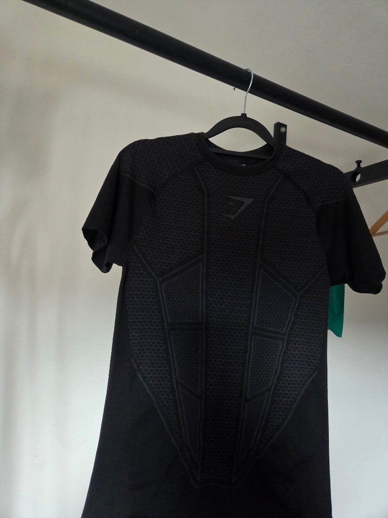 Gymshark V1 black t shirt M, Fitness, Maat 48/50 (M), Nieuw, Ophalen of Verzenden