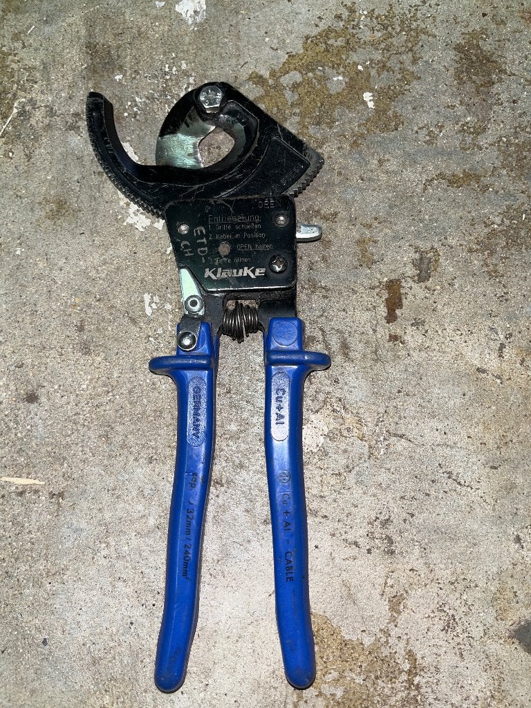 KNIPEX 95 36 250 kabelschaar ratel – 240 mm² / 32 mm, Ophalen of Verzenden, Gebruikt