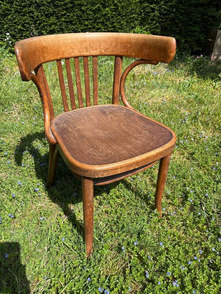 Originele Thonet café stoel met brede zitting, Ophalen