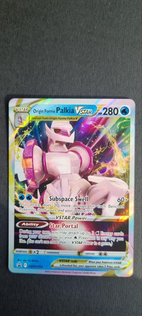 Origin Forme Palkia VSTAR SWSH254 Promo Pokémon Kaart, Ophalen of Verzenden, Zo goed als nieuw, Losse kaart, Foil