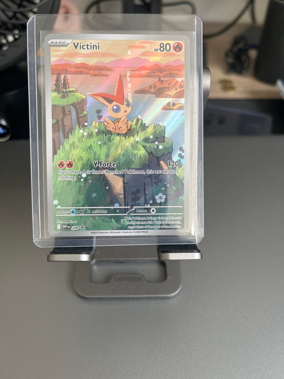 Victini Pokémon Kaart, Hobby en Vrije tijd, Ophalen, Zo goed als nieuw, Losse kaart