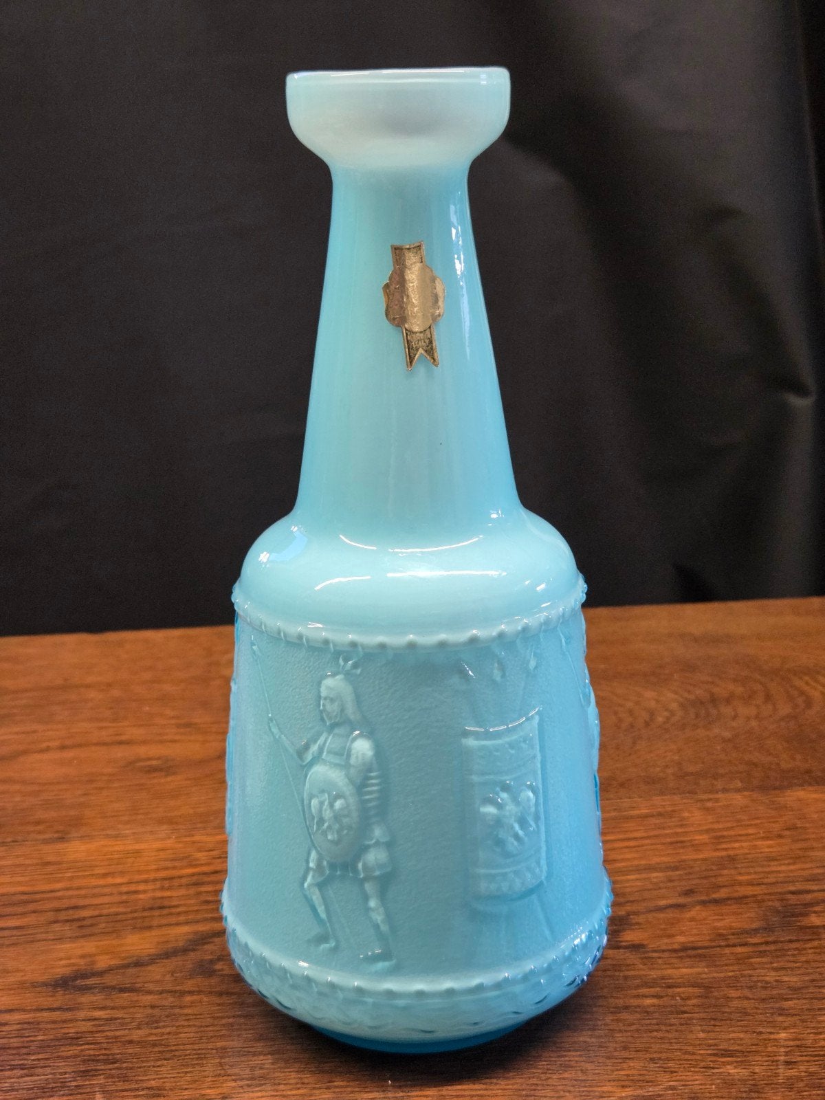 Vaas italiaans kunstglas romeinen spqr florence aqua, Verzenden