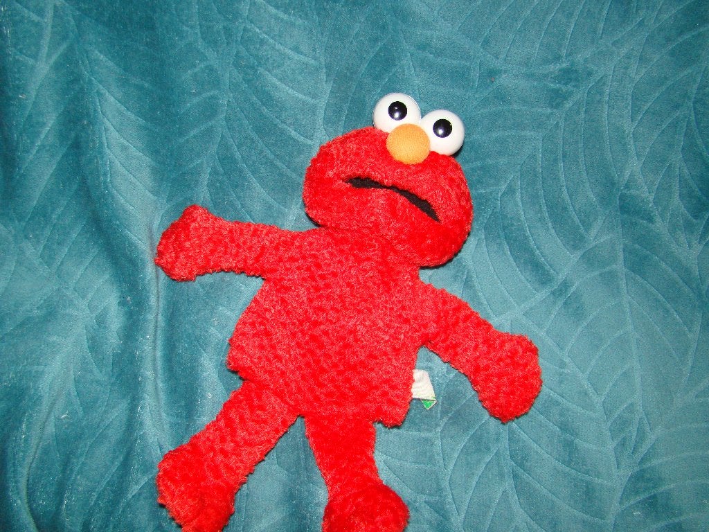 handpop elmo van sesam straat gebruikt, Kinderen en Baby's, Gebruikt, Overige merken, Overige karakters, Overige typen
