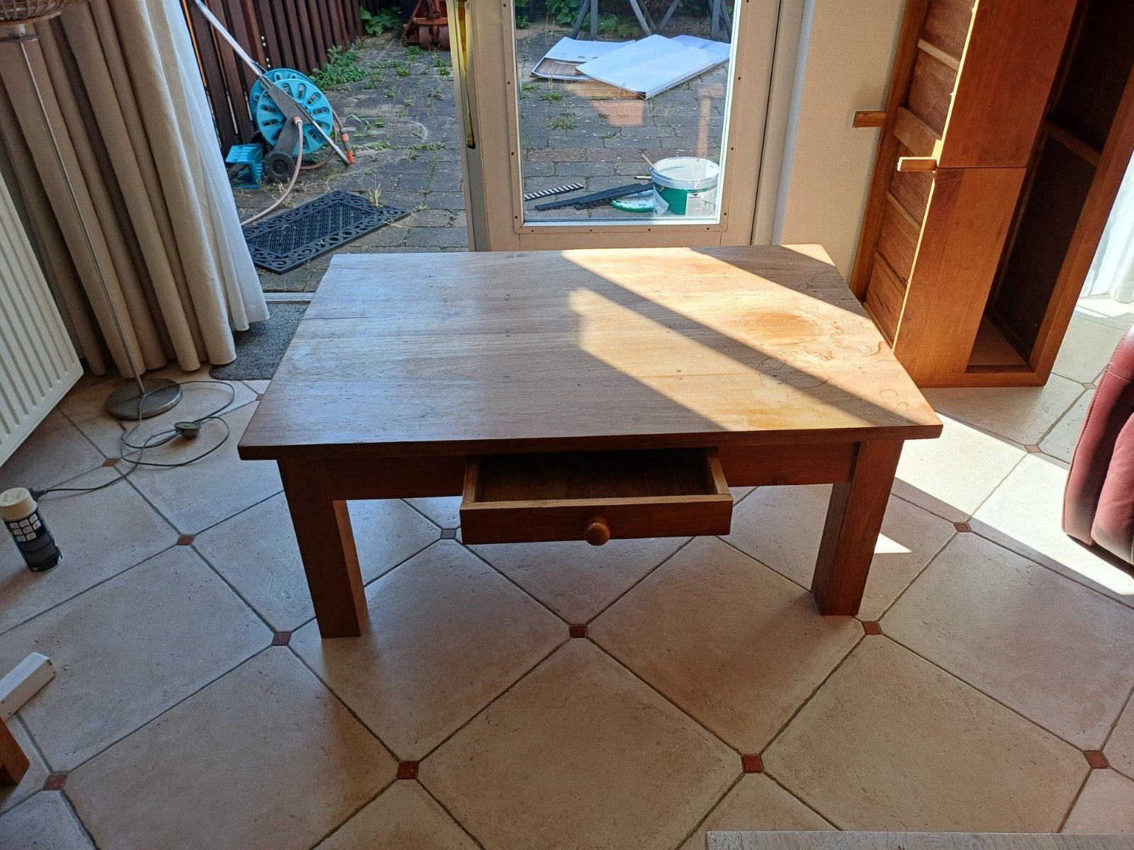 salontafel teak, Huis en Inrichting, Ophalen, Gebruikt, Teakhout, 100 tot 150 cm