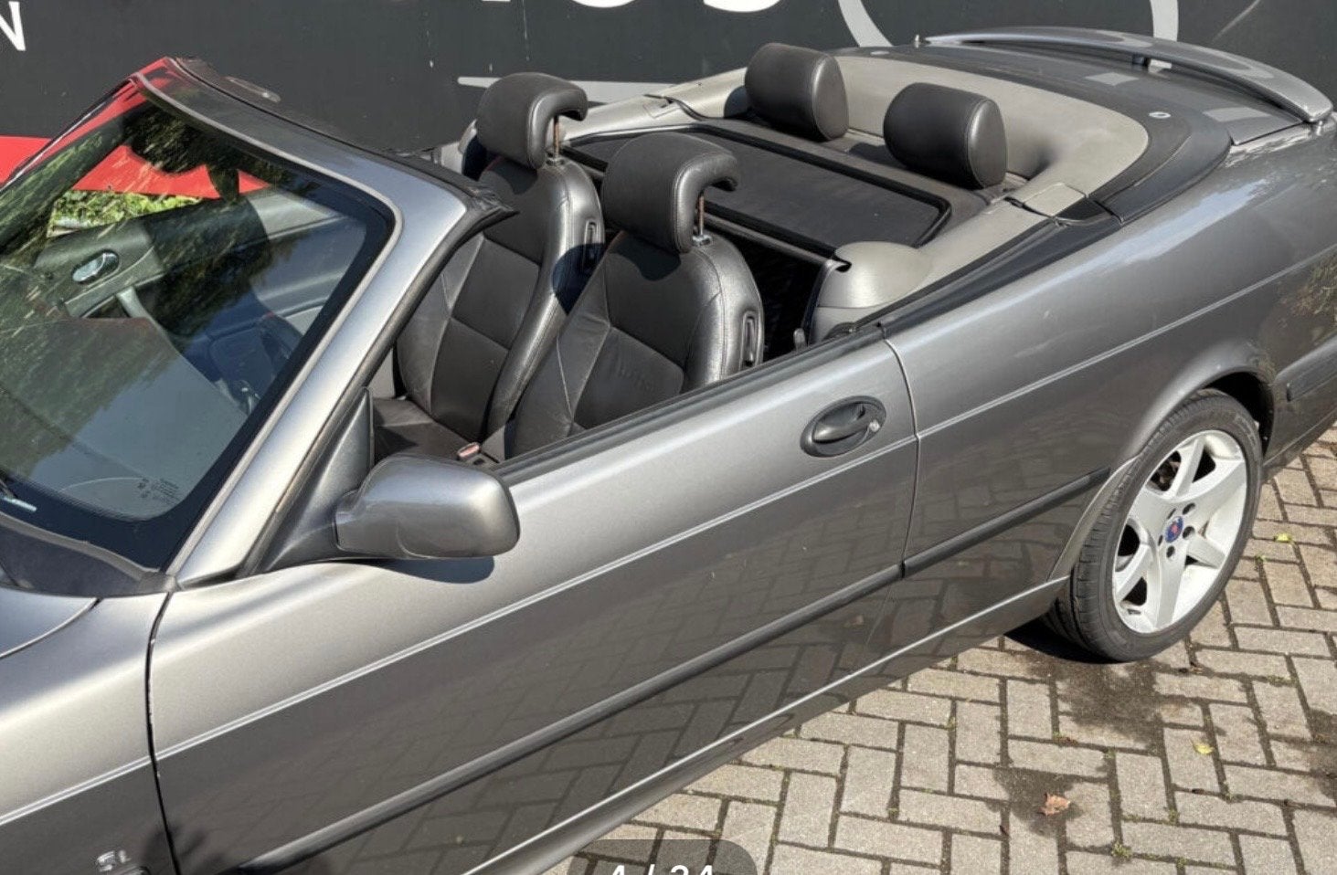 Saab 9-3 Cabrio 148000km!!!, Automaat, Zwart, 4 cilinders, Cabriolet