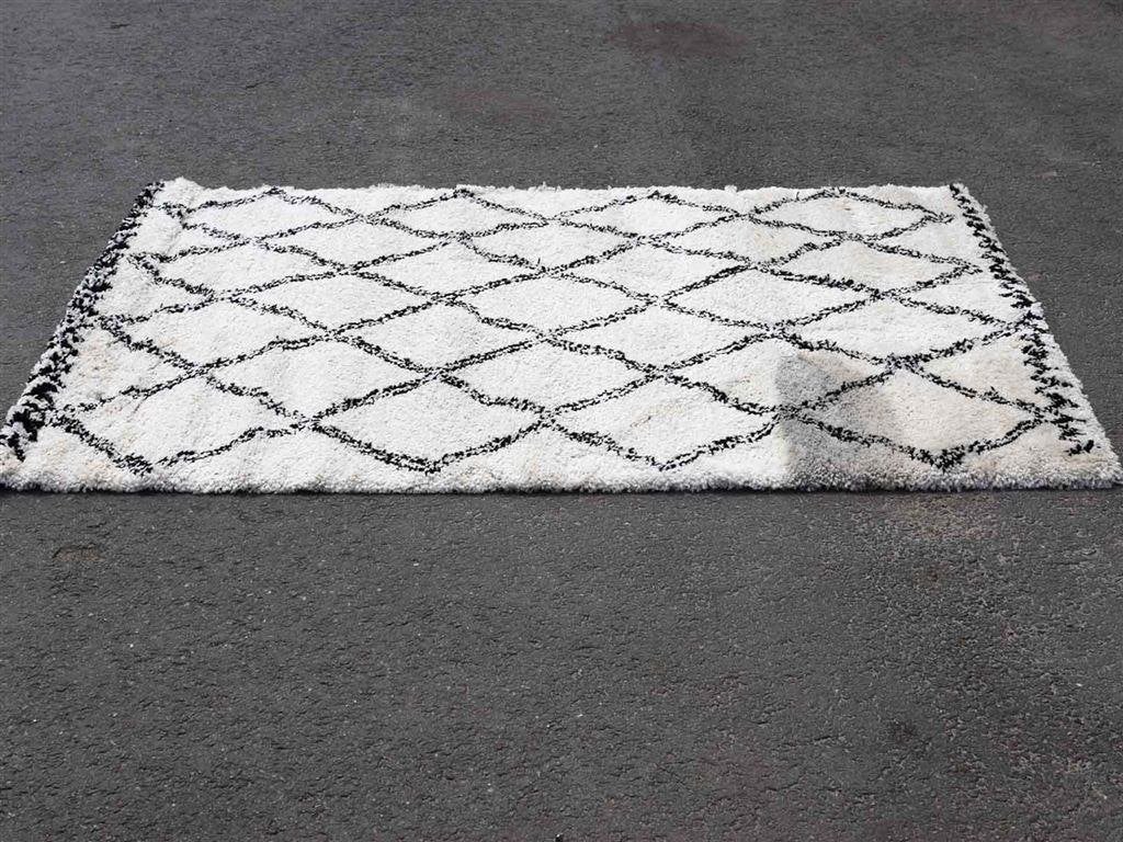 Varamin hoogpolig vloerkleed 53055, Gebruikt, Zwart, 150 tot 200 cm, 200 cm of meer