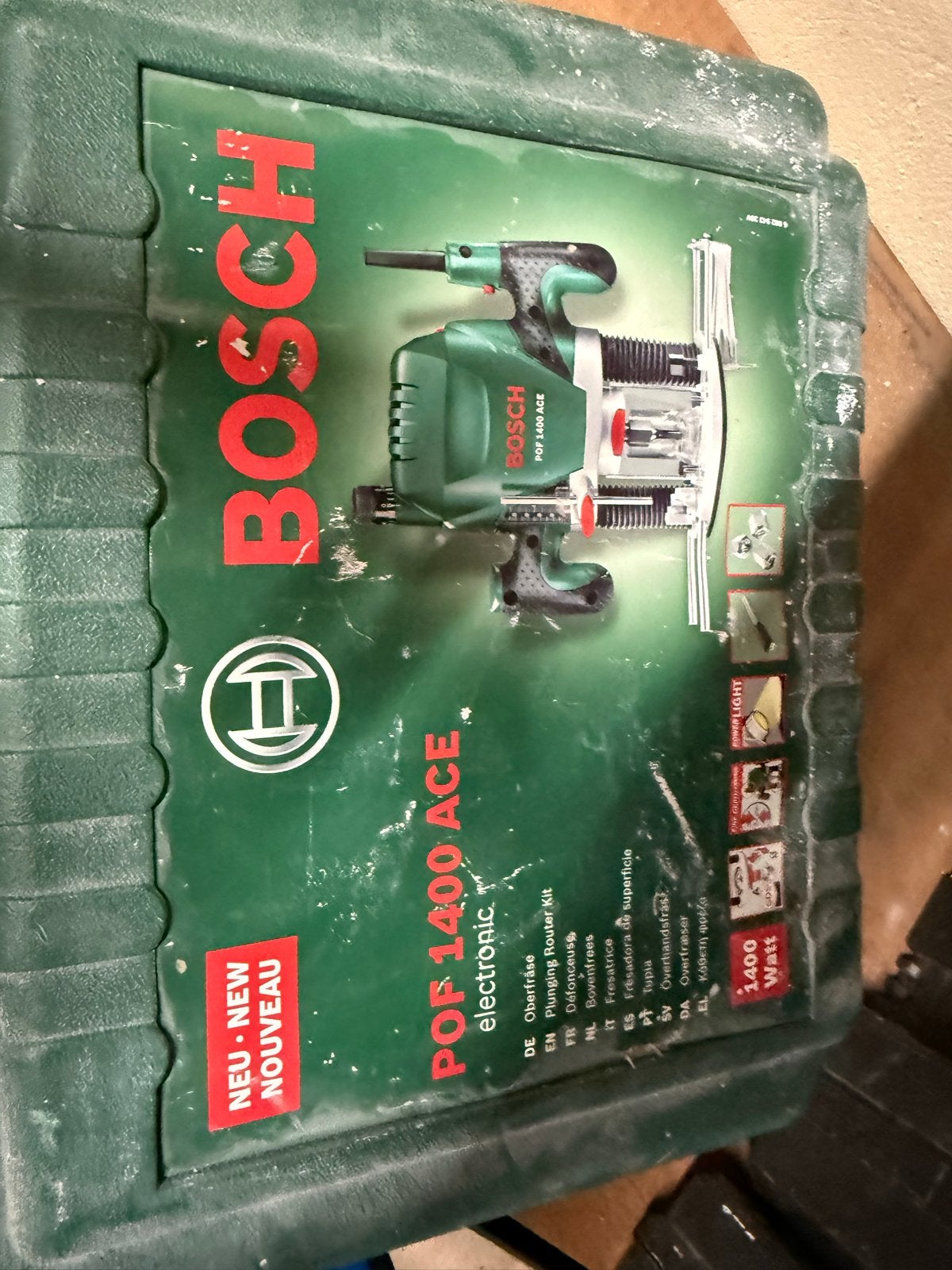 Bosch POF 1400 ACE Bovenfrees - Zo goed als nieuw, Doe-het-zelf en Verbouw, Gereedschap | Freesmachines, Ophalen of Verzenden