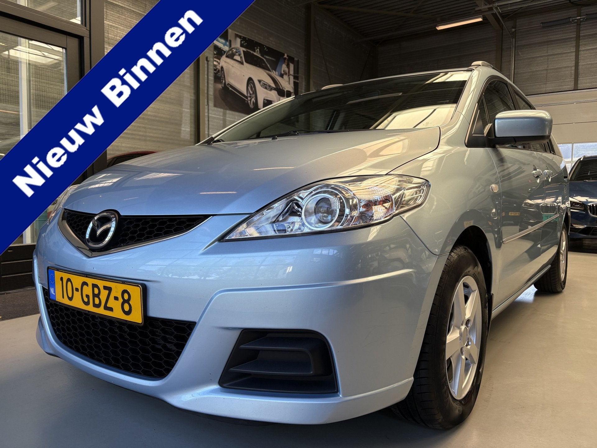 Mazda 5 2.0 Touring Airco, Elektrische ramen, 7 Persoons, Auto's, Mazda, 145 pk, Stof, Zwart, 4 cilinders