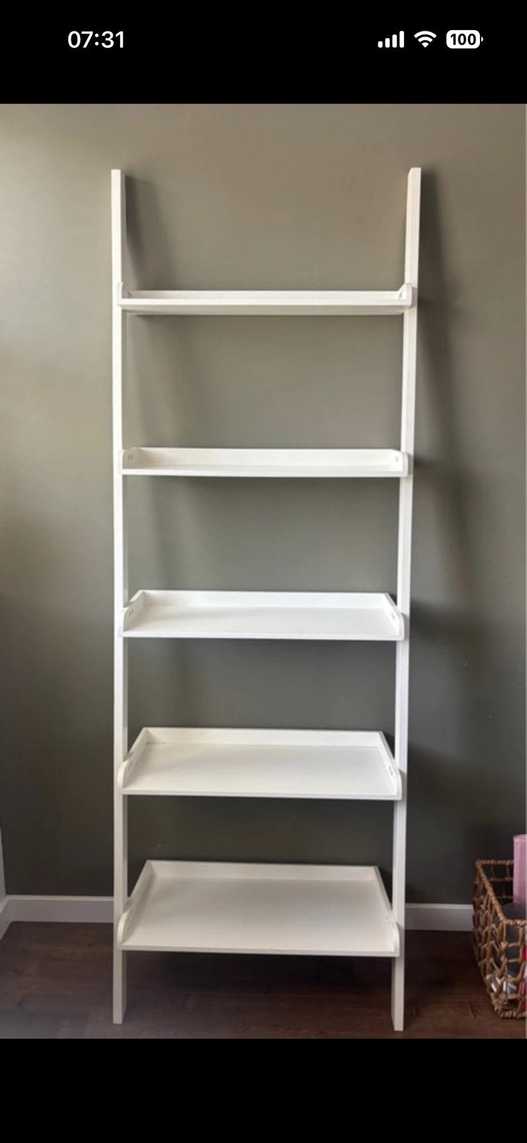 Witte houten wandkast/trappenkast van LOODS 5, Ophalen, Met plank(en), Gebruikt, 50 tot 100 cm