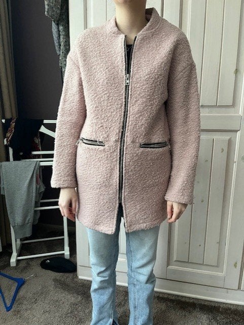 Roze damesjas, Roze, Maat 34 (XS) of kleiner, Gedragen, Bershka