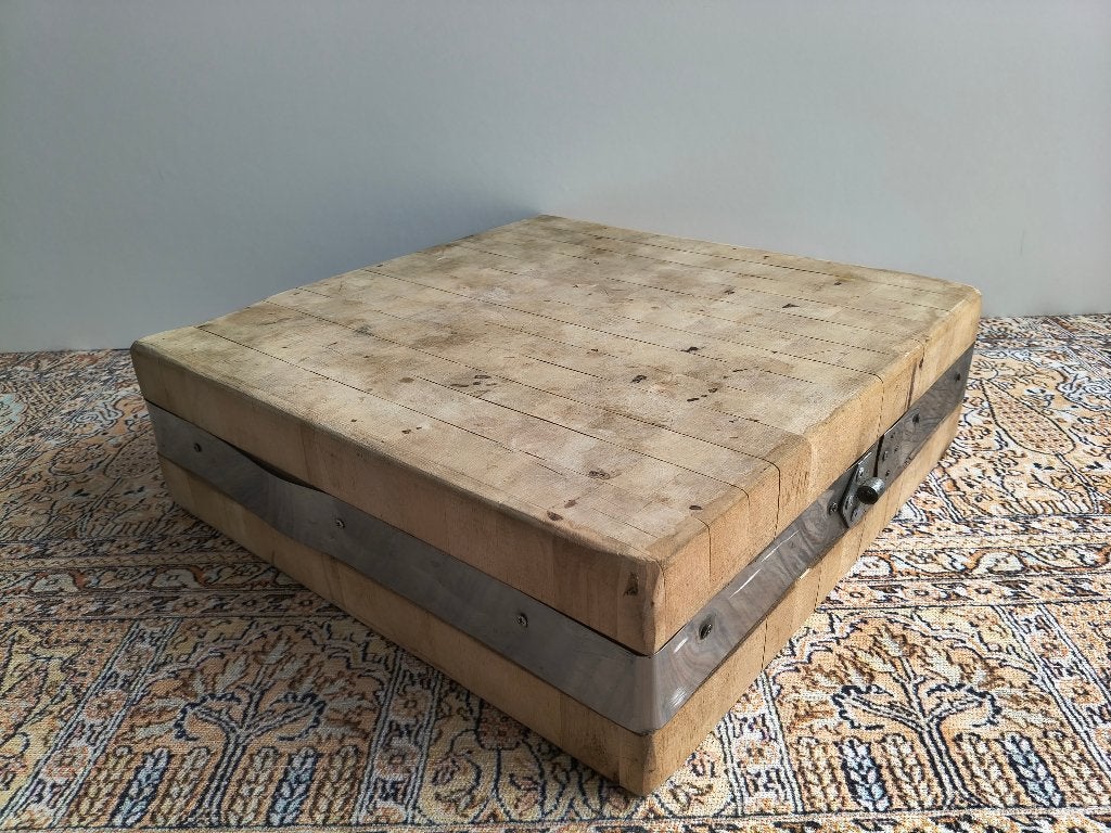 Mooie Vintage Hakblok, Overige typen, Ophalen, Gebruikt, Hout