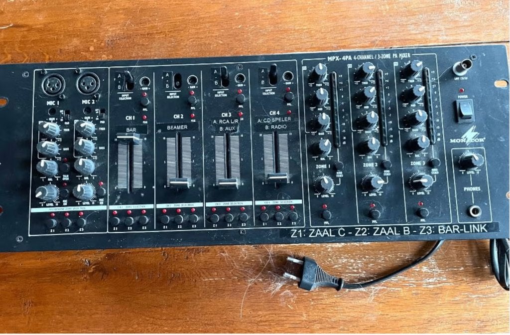 Stage Line Audiomixer MPX-4PA, Ophalen of Verzenden, Gebruikt