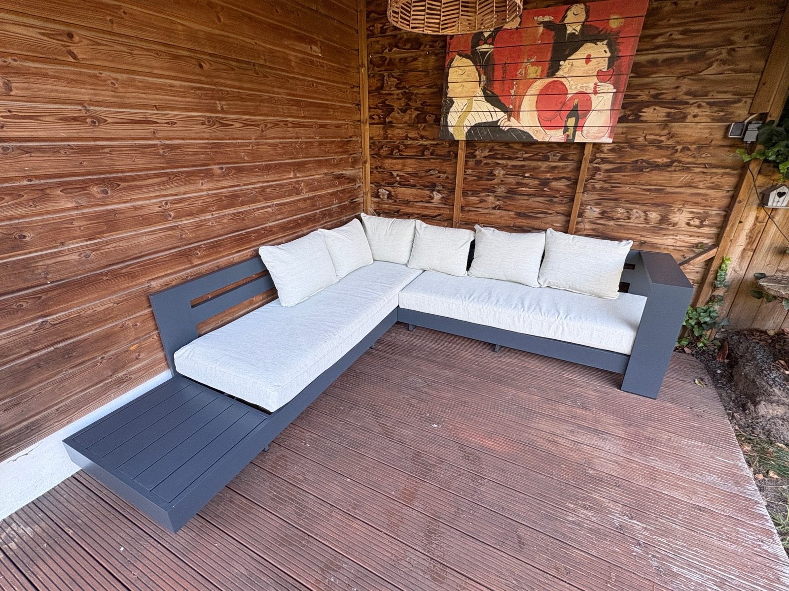 Wehkamp Home Belmonte loungebank 6 persoons, Ophalen, Zo goed als nieuw, Aluminium, Bank