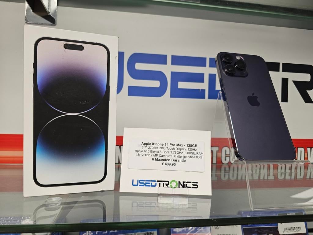 Iphone 14 Pro Max Paars 128 GB, Telecommunicatie, Mobiele telefoons | Apple iPhone, Zo goed als nieuw, 128 GB, iPhone 14 Pro Max