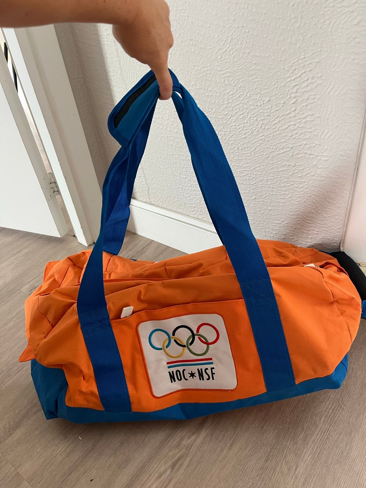 Vintage NOC*NSF Olympische Spelen Sporttas - Oranje/Blauw, Ophalen, Zo goed als nieuw, Unisex volwassen
