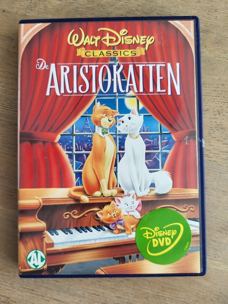DVD De aristokatten Disney, Alle leeftijden, Ophalen of Verzenden, Zo goed als nieuw