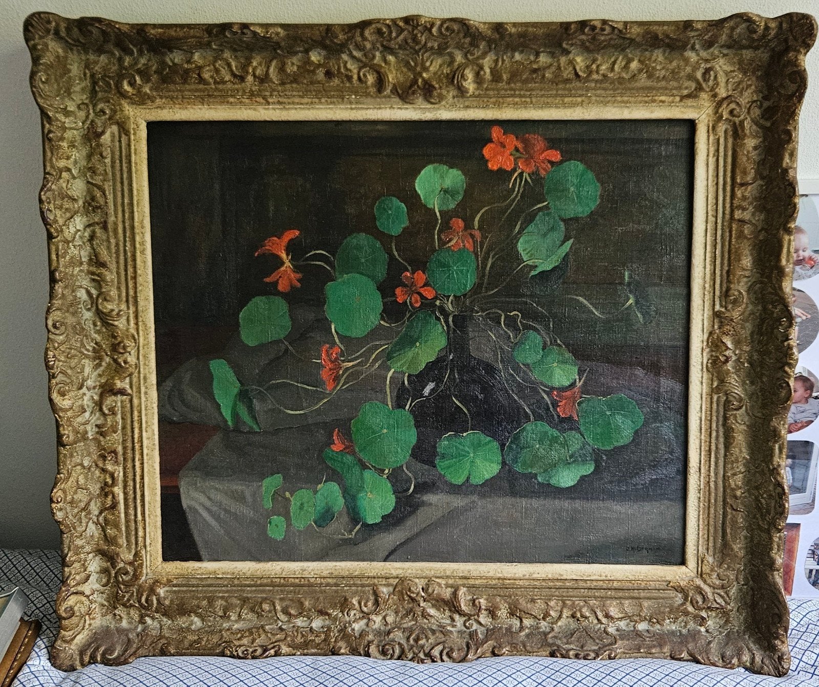 Olieverfschilderij van  J. Kelderman (1914 - 1990), Ophalen, Doek, Realistisch, Stilleven