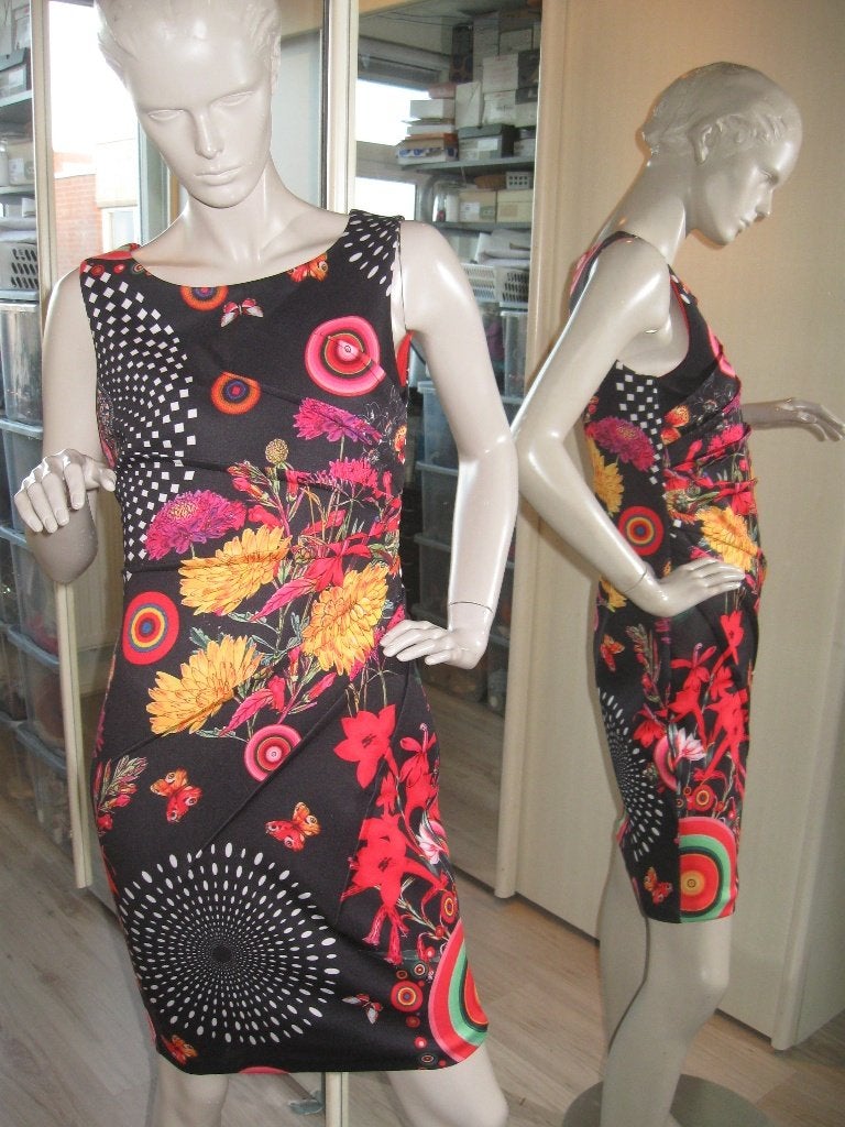FRANK LYMAN design bijzondere kleurrijke jurk maat 36 38, Kleding | Dames, Maat 38/40 (M), Overige kleuren, Ophalen of Verzenden
