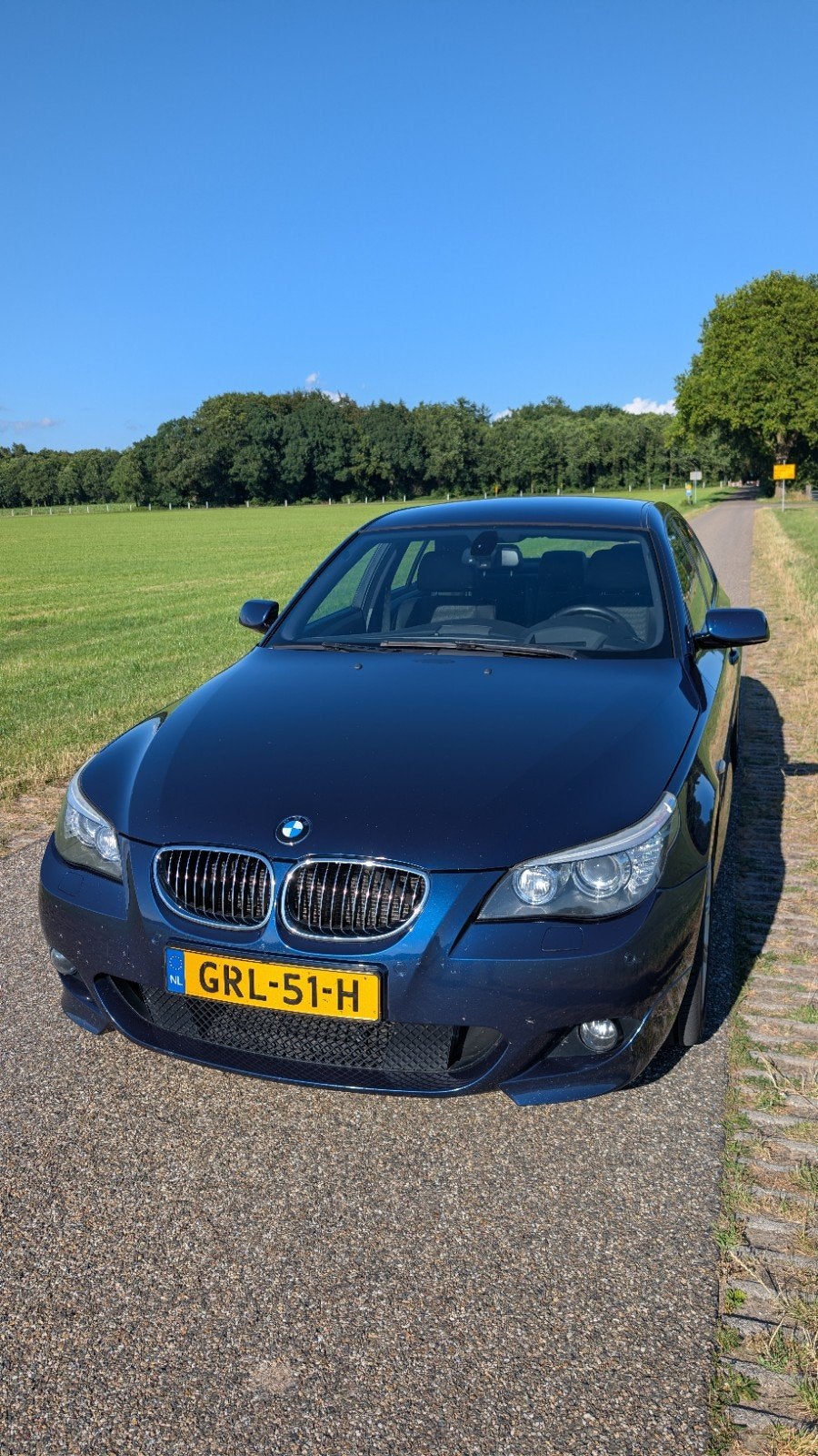 BMW 5-Serie 3.0 I 525 AUT 2007 Blauw, Auto's, Achterwielaandrijving, 2000 kg, 2996 cc, Bedrijf