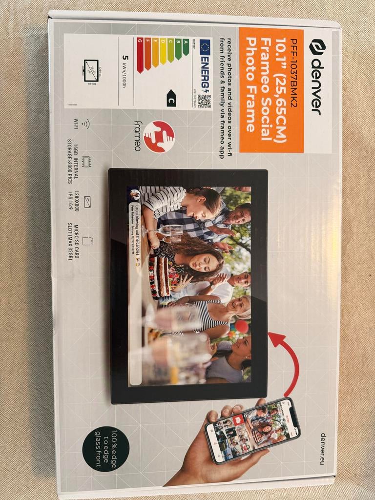 Denver Frameo Social Photo Frame 10.1" (Nieuw in doos), Ophalen, Nieuw, 2 GB of meer, 8 tot 12 inch
