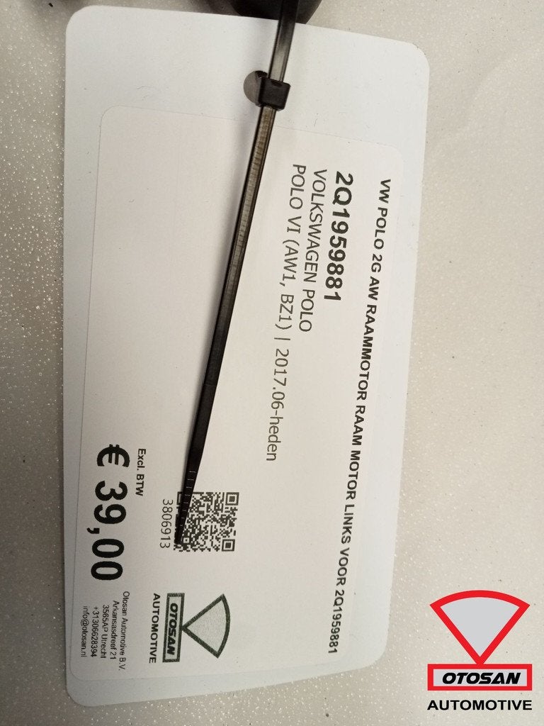 Vw polo 2g aw raammotor raam motor links voor 2q1959881, Gebruikt, Volkswagen, Volkswagen AG, Berliner Ring 2
38440  Wolfsburg, DE