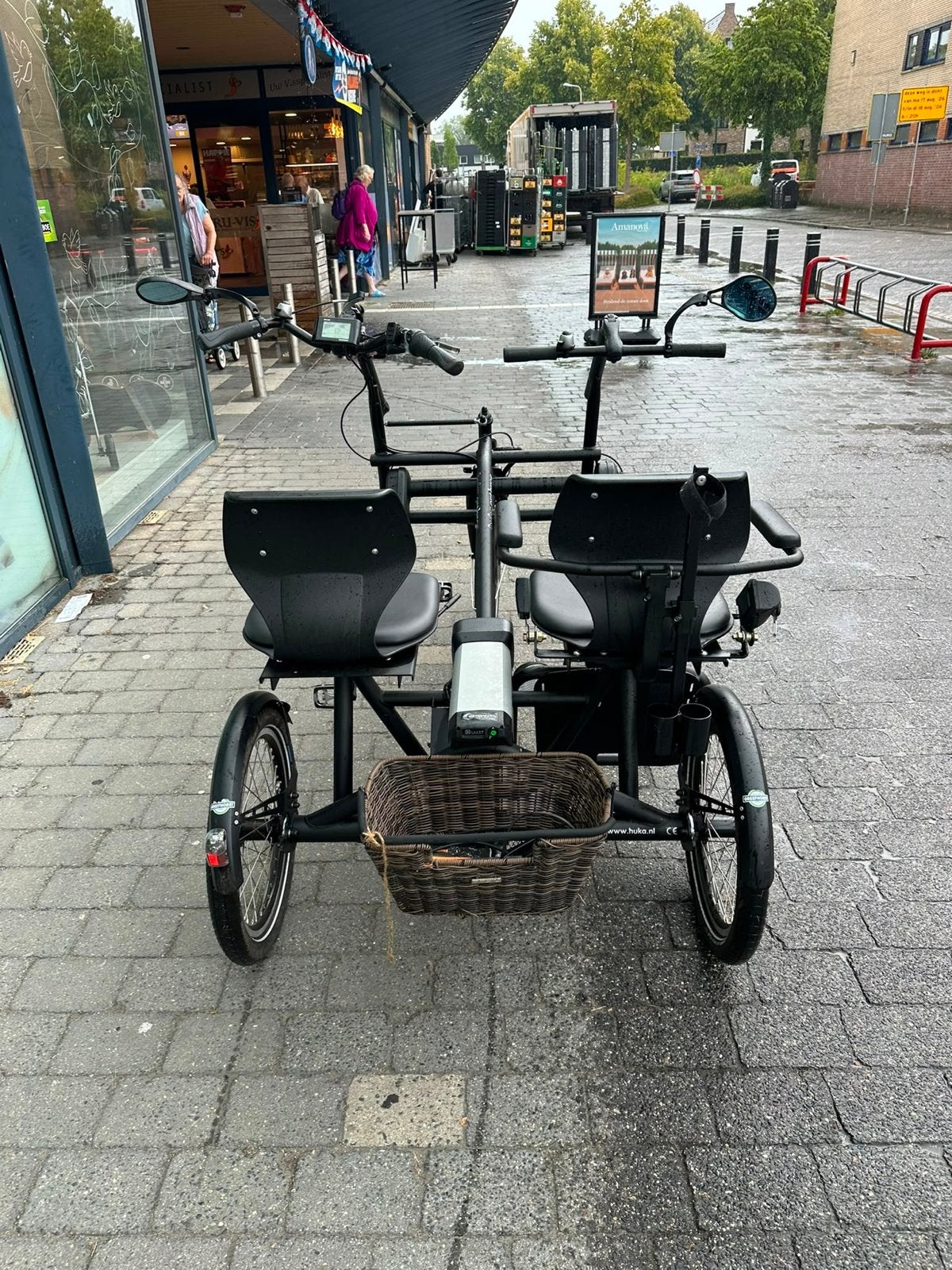 Huka Orthros Duofiets met elektrische ondersteuning, Fietsen en Brommers, Ophalen, Zo goed als nieuw, Schijfrem
