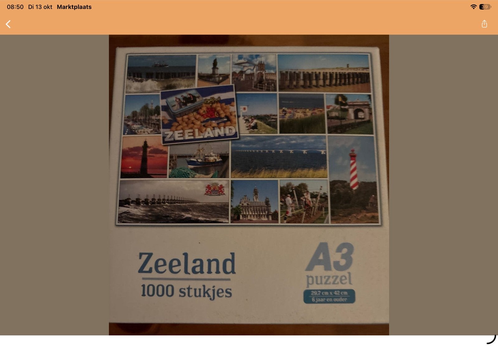 Zeeland A3 Legpuzzel 1000 Stukjes - Nieuwstaat