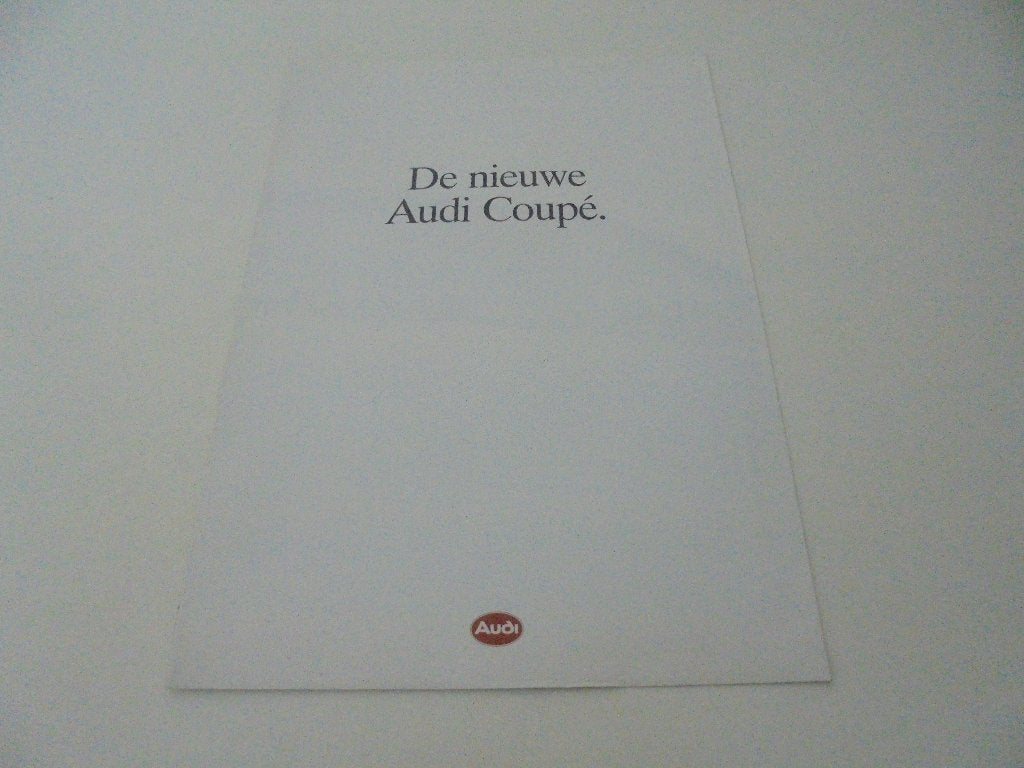 previewbrochure nieuwe Audi Coupé  1989, Ophalen of Verzenden, Zo goed als nieuw, Audi