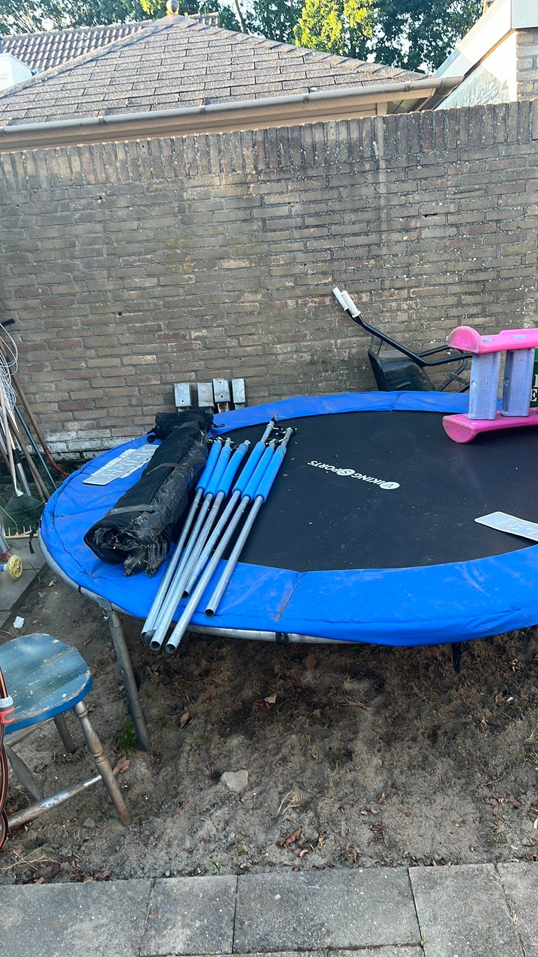 Trampoline 240m. Nieuwe rand en veren!!, Kinderen en Baby's, Speelgoed | Buiten | Trampolines, Ophalen, Gebruikt