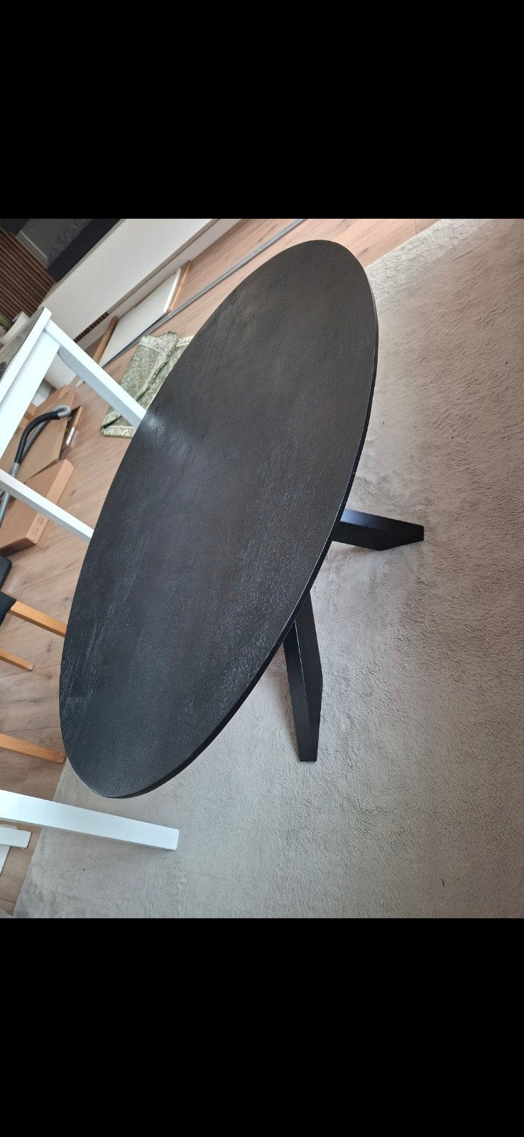 Salontafel zwart, 100 tot 150 cm, Zo goed als nieuw, Rechthoekig, 50 tot 100 cm