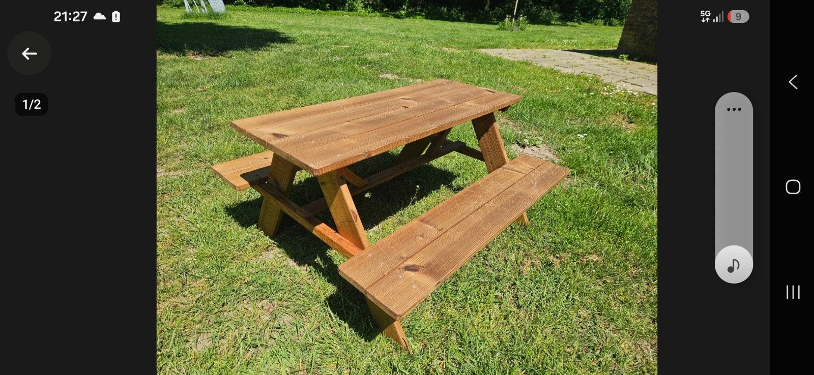 Kinderpicknickbankje  90cm, Nieuw, Rechthoekig, Hout, Ophalen