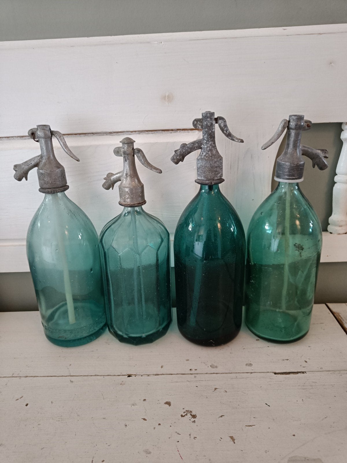Set van 4 brocante spuitflessen, Ophalen