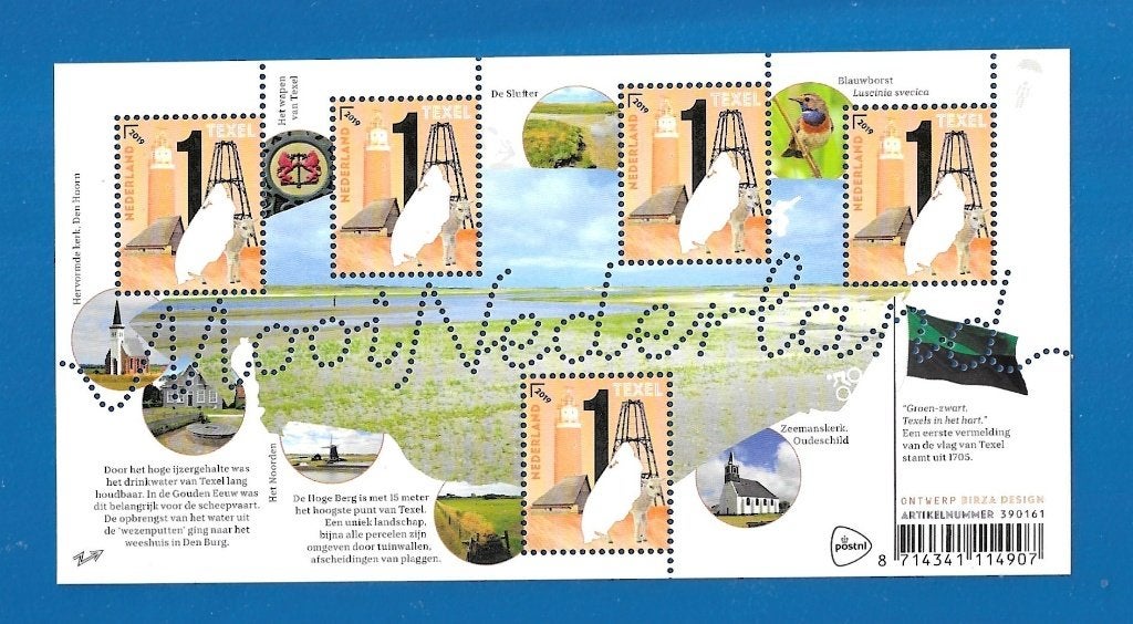 Mooi Nederland 2019 - Waddeneilanden: Texel NVPH 3721, Postzegels en Munten, Verzenden, Na 1940, Postfris