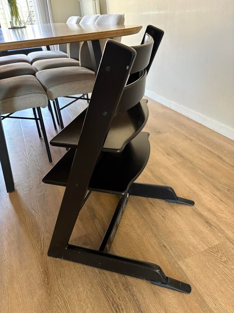 Stokke Tripp Trapp kinderstoel - Zwart, Ophalen, Gebruikt, Meegroeistoel, Aanschuifbaar