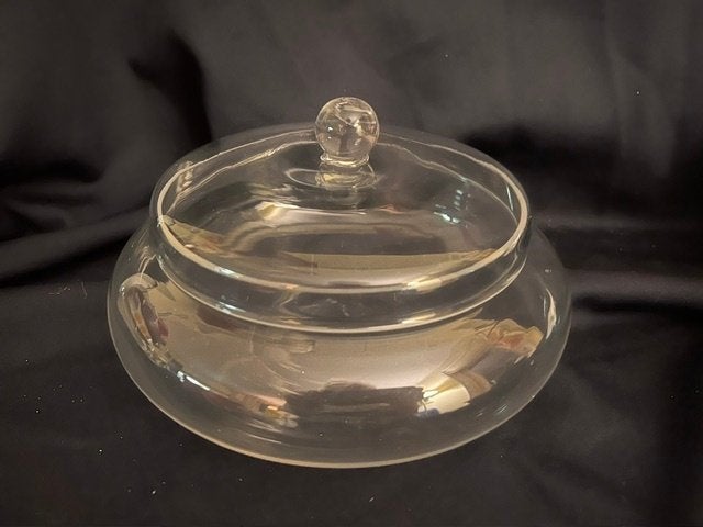Vintage glazen koektrommel Sweet Home, Antiek en Kunst, Ophalen of Verzenden