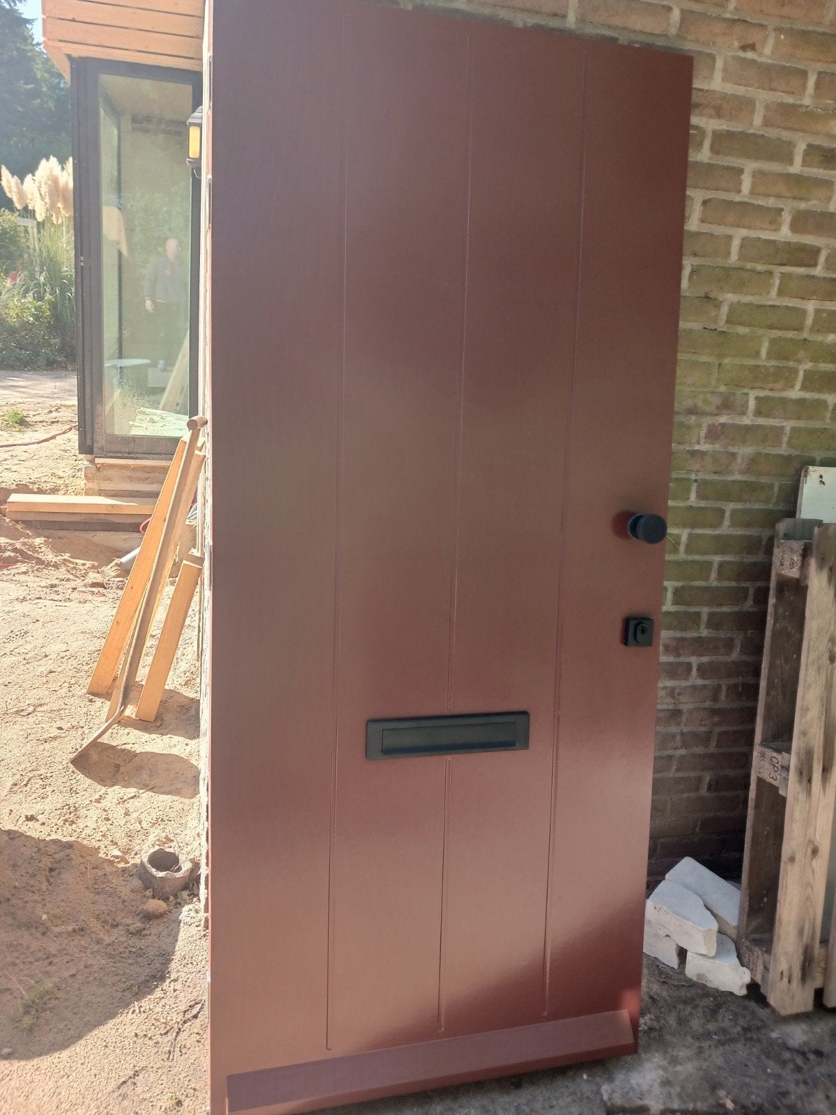 geïsoleerde voordeur met driepuntsluiting erin, Ophalen, Gebruikt, 80 tot 100 cm, Buitendeur