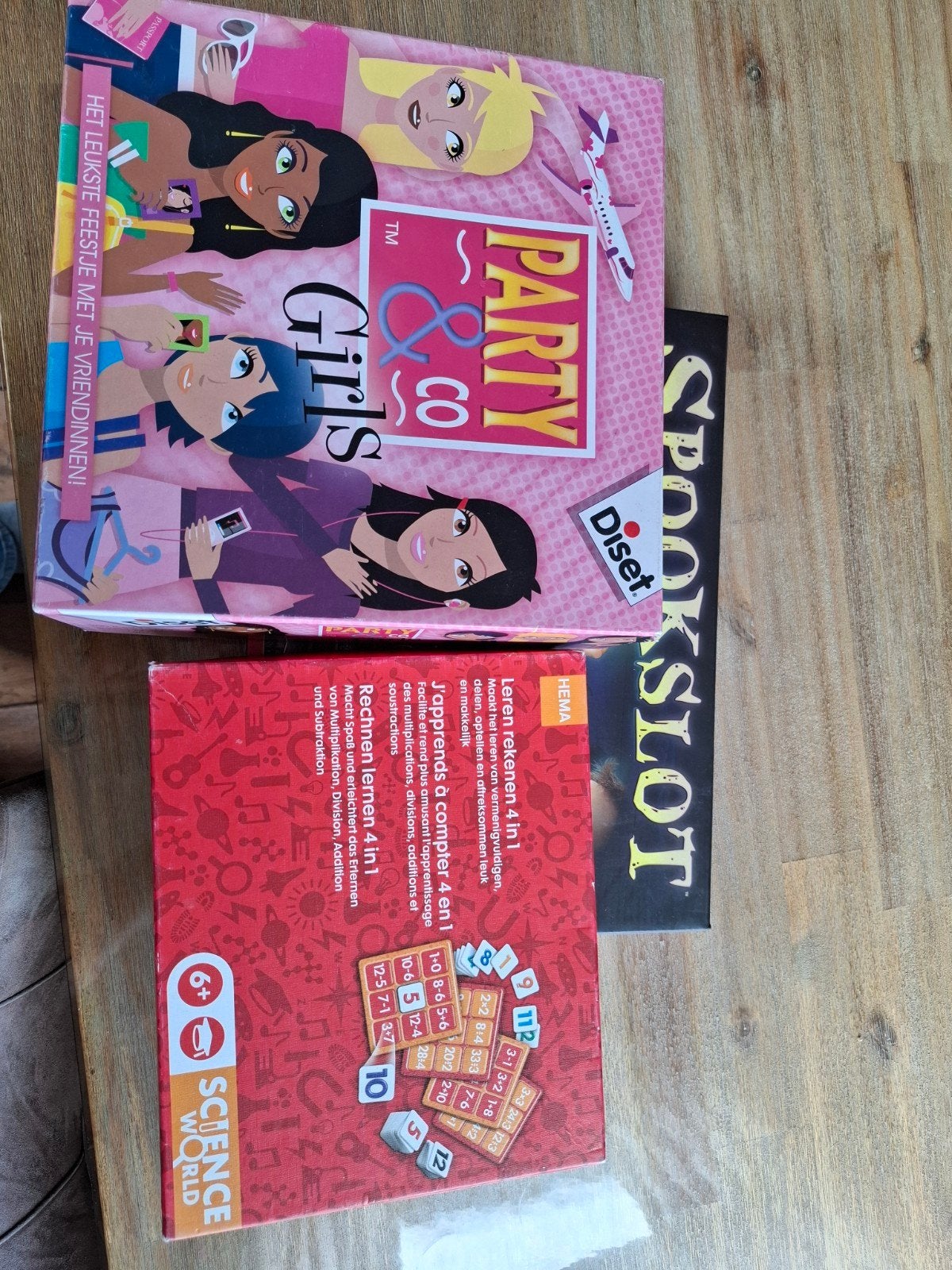 Bordspellen: Party & Co Girls, Spookslot, Leren Rekenen, Hobby en Vrije tijd, Drie of vier spelers, Ophalen of Verzenden, Gebruikt