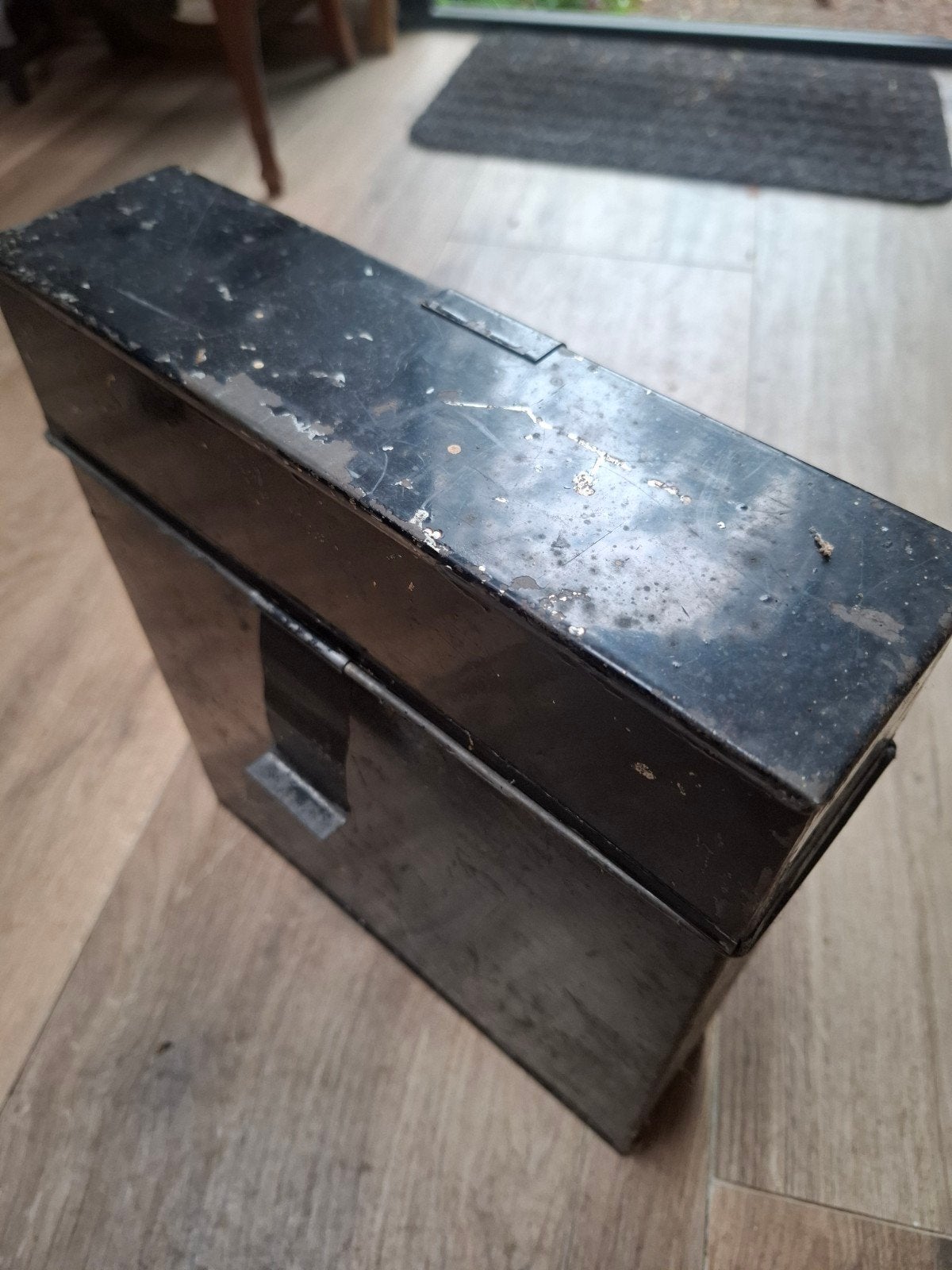 antieke metalen archiefdoos, Ophalen, Minder dan 50 cm