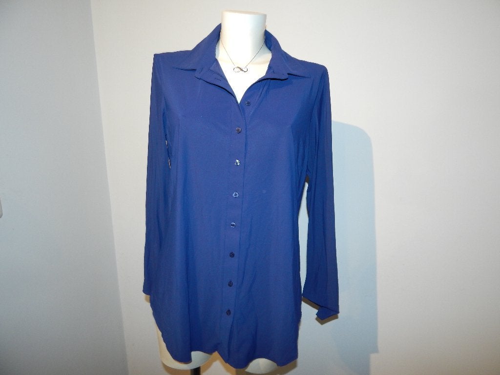 Studio Anneloes diep blauwe travel stof stretch blouse L, Kleding | Dames, Studio Anneloes, Maat 42/44 (L), Zo goed als nieuw