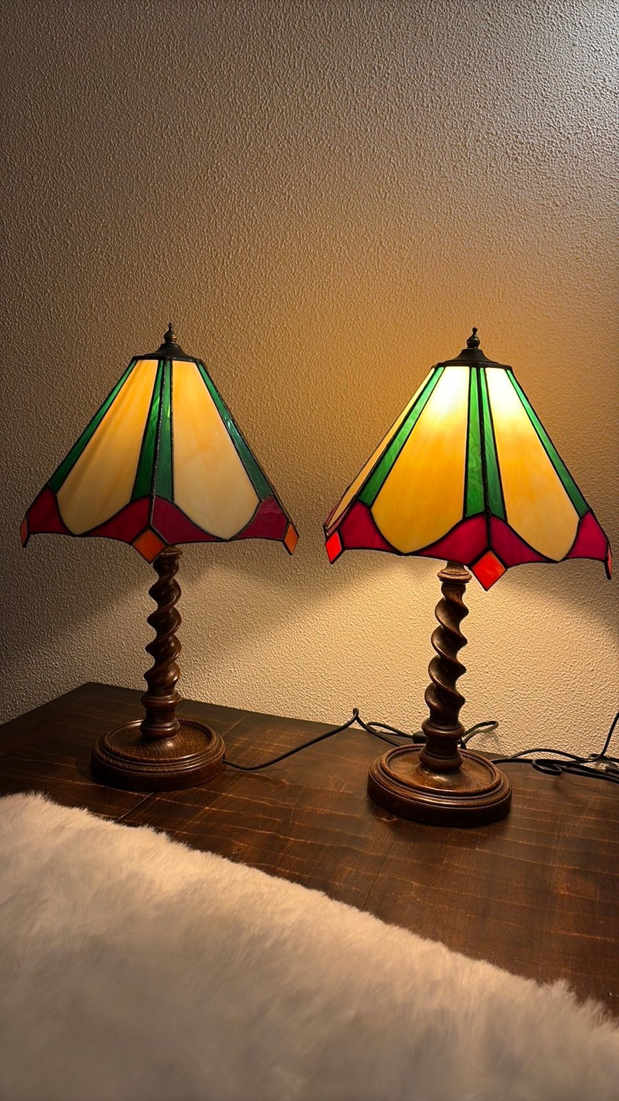 2 mooie Tiffany tafellamp, Ophalen, Zo goed als nieuw, Minder dan 50 cm