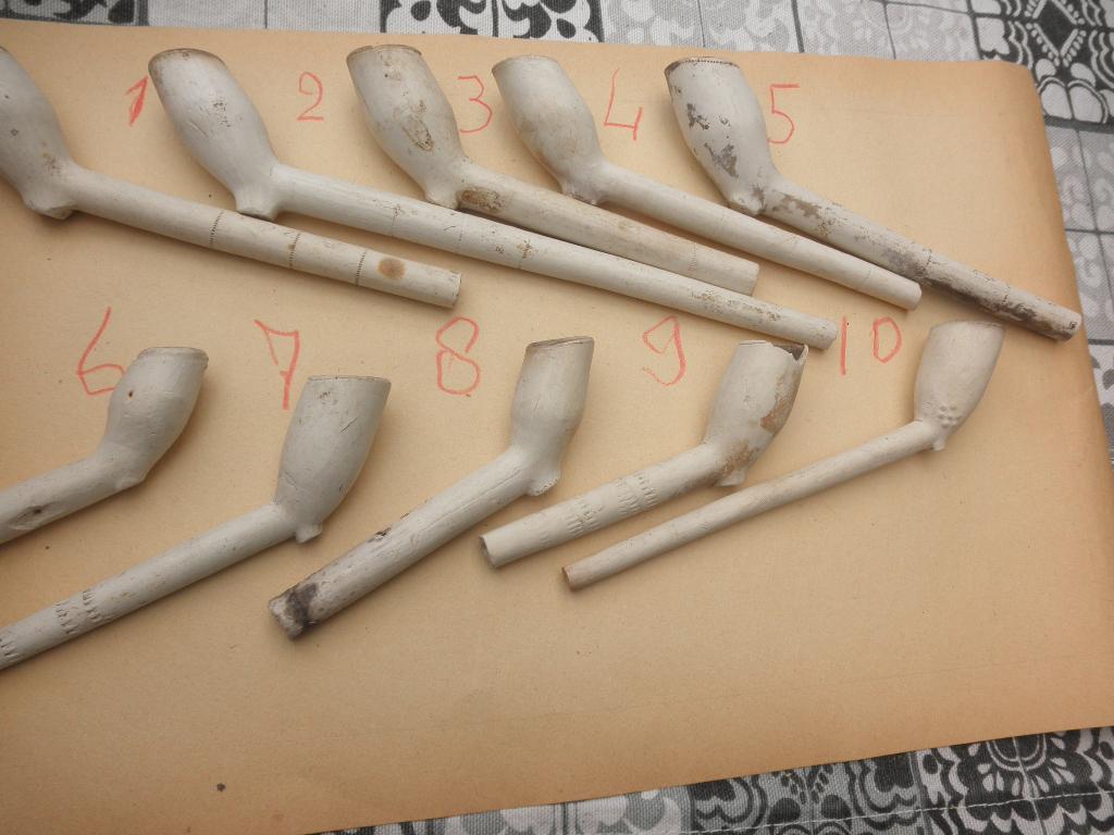 10 mooie pijpen met steel., Ophalen, Gebruikt, (Water)pijp