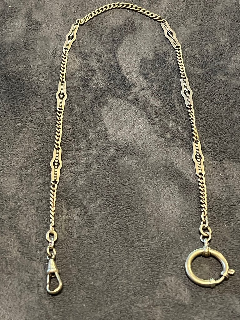 Zakhorlogeketting Nikkel Lengte 42cm Breedte 5mm, Sieraden, Tassen en Uiterlijk, Ophalen of Verzenden, Overige materialen, Overige typen